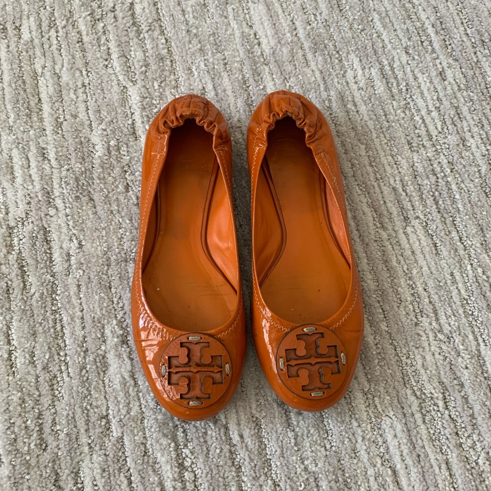 Tory Burch Orange Ballet Flats